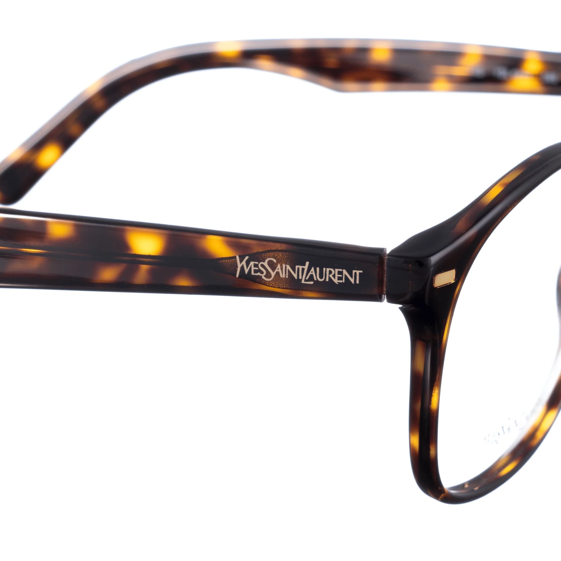 Yves Saint Laurent 00s Oversized Nerd Havana Glasses - Image 3