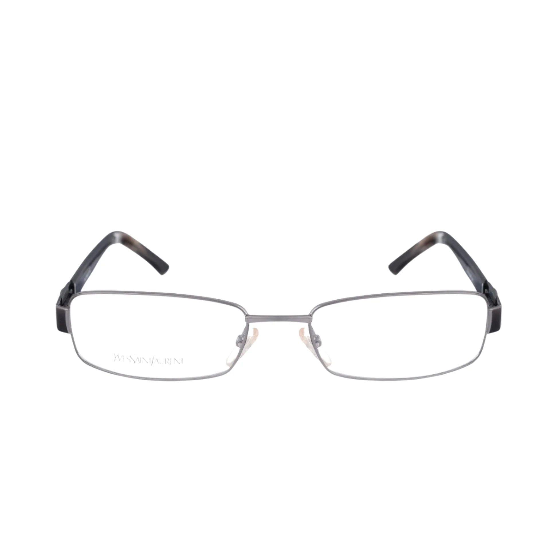 Yves Saint Laurent 00s Silver Dark Chrome Glasses