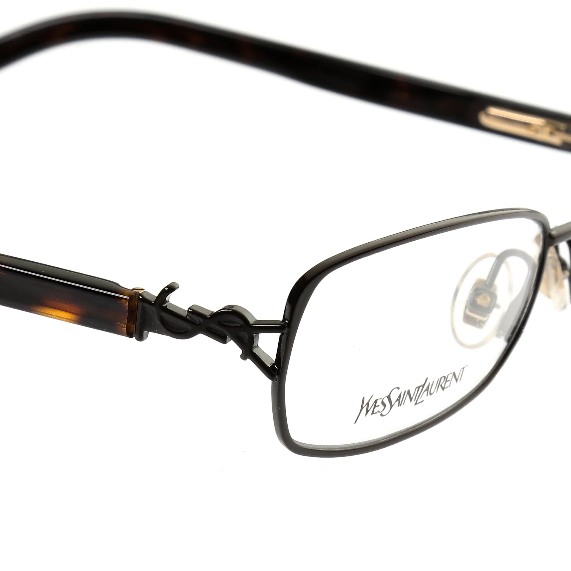 Yves Saint Laurent ’90s Havana Brown Signature Glasses - Image 3