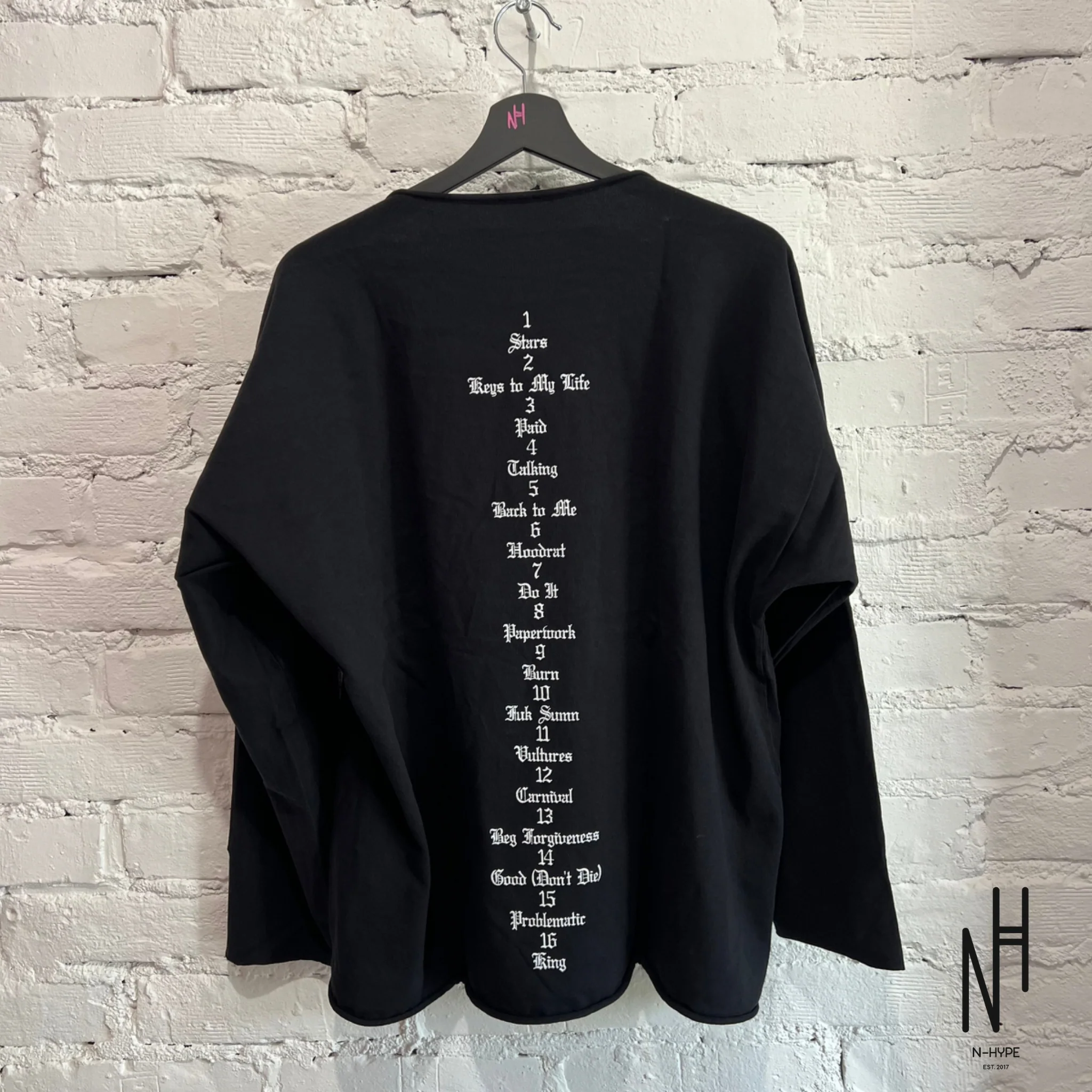 YZY Gosha Vultures Inspired Album Merch Concert Longsleeve Black - Image 2